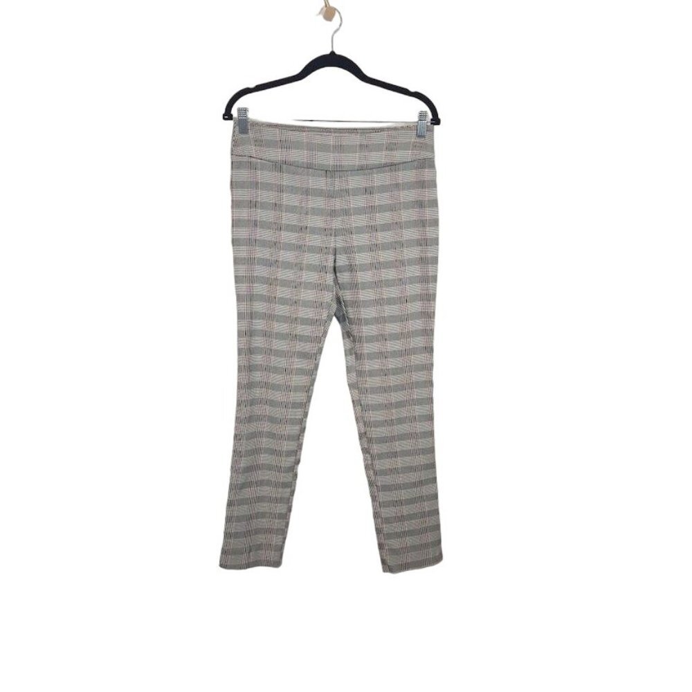 Fundamental Things Pull On Glen Plaid Cropped Pants in Black and White - Size 6